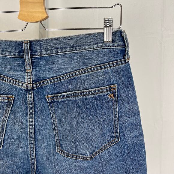 MADEWELL Denim Boy Shorts Thornecliff Wash Raw Hem 100% Cotton Denim Blue 26 - Picture 5 of 7